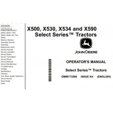 John Deere Tractors X500 X530 X534 X590 Operator's Manual