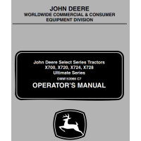 John Deere Tractors X700 X720 X724 X728 Ultimate Operator's Manual