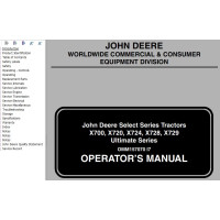 John Deere Tractors X700 X720 X724 X728 X729 Ultimate Operator's Manual