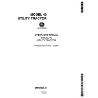 John Deere Utility Tractor 40 Operators Manual