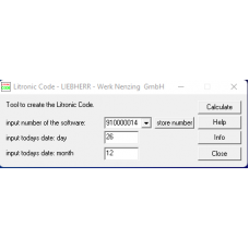 Liebherr Liccon 1 & 2 Day Code Calculator for Service Level 1, 2, 3 