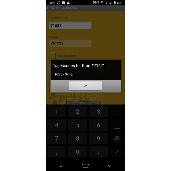 Liebherr Liccon 1 & 2 Day Code Calculator for Service Level 1, 2, 3 