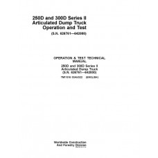 John Deere 250D, 300D Ser.2 Articulated Dump Truck Diagnostic and Test