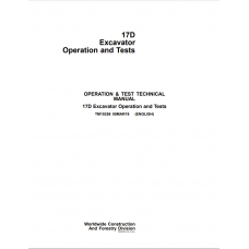 John Deere 17D Excavator Technical Manual & Operation & Test Manual TM10258
