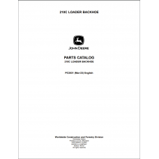 John Deere 210C Tractor Loader Backhoe Parts Catalog PC2031