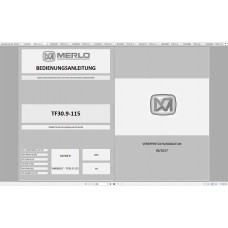 Merlo Turbofarmer Modular (TF30.9-33.7-33.9-35.7-38.7-38.10-42.7-45.11-50.8-65.9) Service Manual, Mechanic Manual, Hydraulic & Electrical Diagram