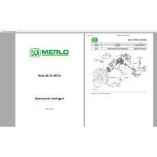 Merlo Telescopic Handler ROTO 40.25 MCSS Spare Parts Catalogue