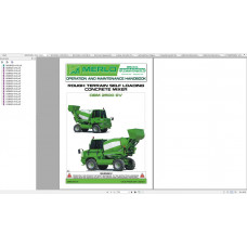 Merlo DBM Betonmischer (DBM 2000 - 2500 - 3500 EV) Service Manual, Parts Manual, Mechanic Manual, Hydraulic & Electrical Diagram