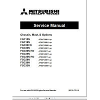 Mitsubishi Forklift FGC25N Service Manual