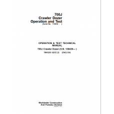 John Deere 700J Crawler Dozer Diagnostic, Operation & Test Service Manual TM10268