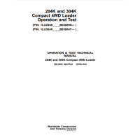 John Deere 204K, 304K (iT4) Compact Loader Diagnostic, Operation and Test Service Manual