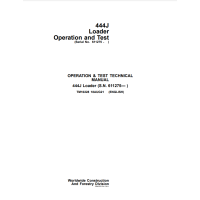 John Deere 444J 4WD Loader Diagnostic, Operation and Test Service Manual