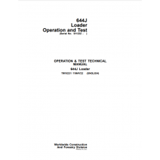 John Deere 644J 4WD Loader Diagnostic, Operation and Test Service Manual