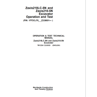 Hitachi Zaxis 210LC-5N, 210-5N Excavator Operating And Test Manual