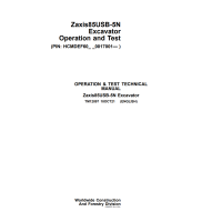 Hitachi Zaxis 85USB-5N Excavator Technical Manual Operation and Test