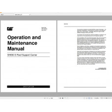 CAT Roof Support Carrier Operation & Maintenance Manuals