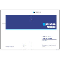 Tadano Mobile Crane Operation, Maintenance Manual 2022