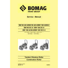 Bomag BW 80 AD-5, BW 90 AD-5, BW 100 ADM-5, BW 90 SC-5, BW 100 SC-5, BW 100 ACM-5, BW 100 SCC-5 Service Manual