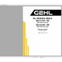 Gehl Heavy Equipment Telehandler Operators Manual 2022