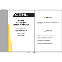 Gehl Heavy Equipment Backhoe Loader, Compact Track Loader Operators Manual