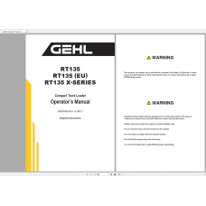 Gehl Heavy Equipment Backhoe Loader, Compact Track Loader Operators Manual