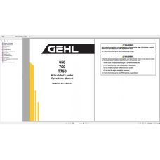 Gehl Heavy Equipment Articulated Loader Operators Manual