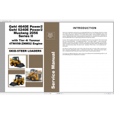 Gehl Heavy Equipment Skid Steer Loader Service Manual
