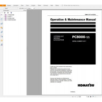 Komatsu Mining Excavator Shop Manuals, Operator, Maintenance Manual Collection №4