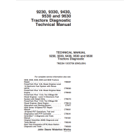 John Deere 9230, 9330, 9430, 9530, 9630 Articulated Tractors Diagnosis & Tests Service Manual