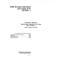 John Deere 762B Scraper Diagnostic, Operation and Test Service Manual