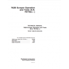 John Deere 762B Scraper Diagnostic, Operation and Test Service Manual