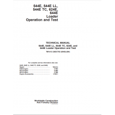 John Deere Loader 544E 544E LL 544E TC 624E 644E Operation And Test Manual