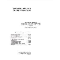 John Deere Skidders 848G, 660D Operation And Test Manual