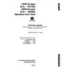 John Deere Scraper 862B, 762B Operation And Test Manual