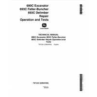 John Deere Excavator, Feller Buncher 690C, 693C Operation And Test Manual