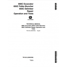 John Deere Excavator, Feller Buncher 690C, 693C Operation And Test Manual