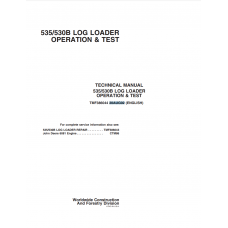 John Deere Log Loader 530B, 535 Operation And Test Manual