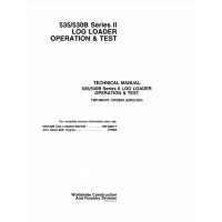 John Deere Log Loader 530B, 535 Operation And Test Manual