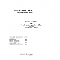 John Deere Crawler Loader 605C Operation And Test Manual