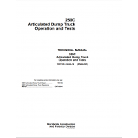 John Deere Articulated Dump Truck 250C Operation And Test Manual