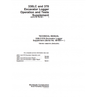 John Deere Excavator Logger 330LC, 370 Operation And Test Manual
