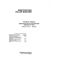 John Deere Feller Buncher 703G, 753G, 608S Operation And Test Manual