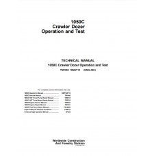 John Deere Crawler Dozer 1050C Operation And Test Manual