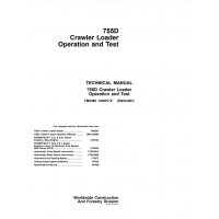 John Deere Crawler Loader 755D Operation And Test Manual
