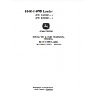 John Deere Loader 624K Series 2 Operation And Test Manual
