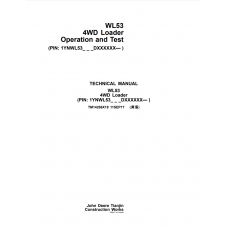 John Deere Loader WL53 Operation And Test Manual