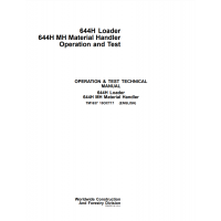 John Deere Loader 644H, 644HMH Operation And Test Manual