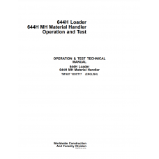 John Deere Loader 644H, 644HMH Operation And Test Manual