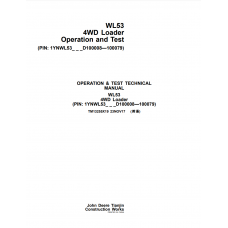 John Deere Loader WL53 Operation And Test Manual
