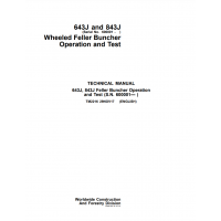John Deere Feller Buncher 643J, 843J Operation And Test Manual